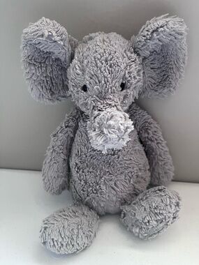 Retired Jellycat Bashful Elephant Grey Plush HTF & Rare
